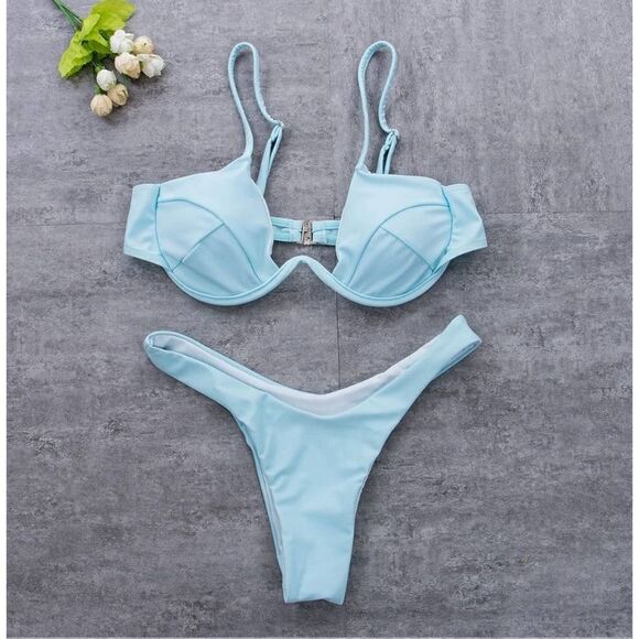 Candy ♡ Cleavage Wired Push-Up Bikini L - Picture 2 of 5